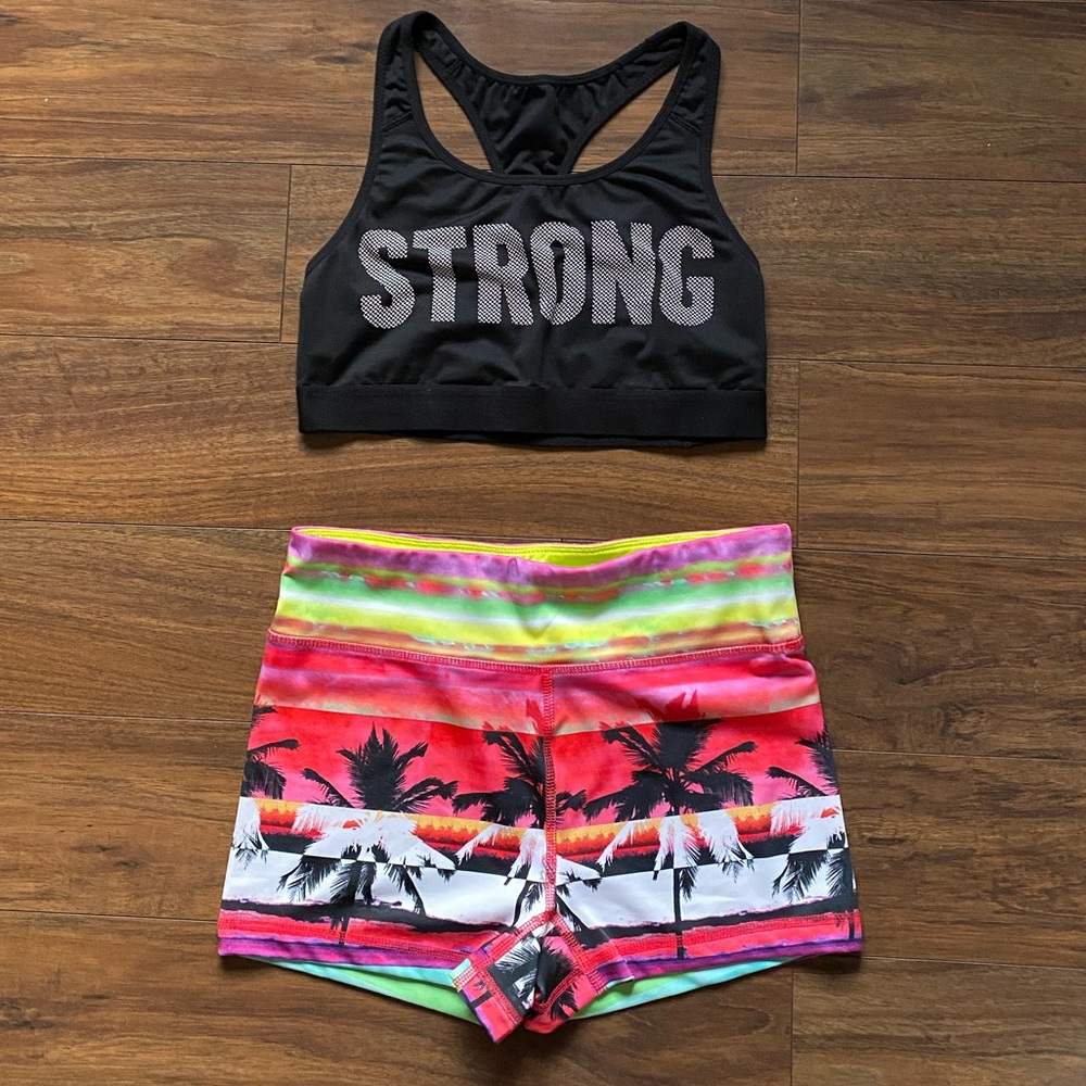 Fitness shorts & bra